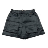 Twinset Short Solid Color With Elastic Waist Black For Girls
