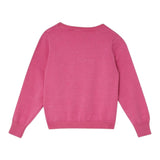 LIU JO maglia girocollo tinta unita con stampa logo Rosa per Bambina KF4039X ROSA LIU JO 