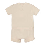Emporio Armani Completo 2 Pezzi T-Shirt In Filo-Bermuda per Neonato 3DHVJ5 BEIGE EMPORIO ARMANI 