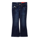 Diesel Jeans Tinta Unita Modello A Zampa per Bambina J00815 BLU DIESEL 