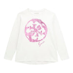 GUESS shirt tinta unita girocollo con stampa Bianco per Bambina J4YI24K6YW4 BIANCO GUESS 