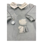 LALALU' tutina tinta unita con stampa Azzurro per Neonato TCL1NX AZZURRO LALALU' 