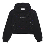 GAELLE felpa tinta unita con cappuccio e brillantini Nero per Bambina 2741FY00347 NERO GAELLE 