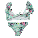 Mousse Costume 2 Pezzi Slip-Fascia per Neonata COSTUDOLN VERDE ACQUA MOUSSE 