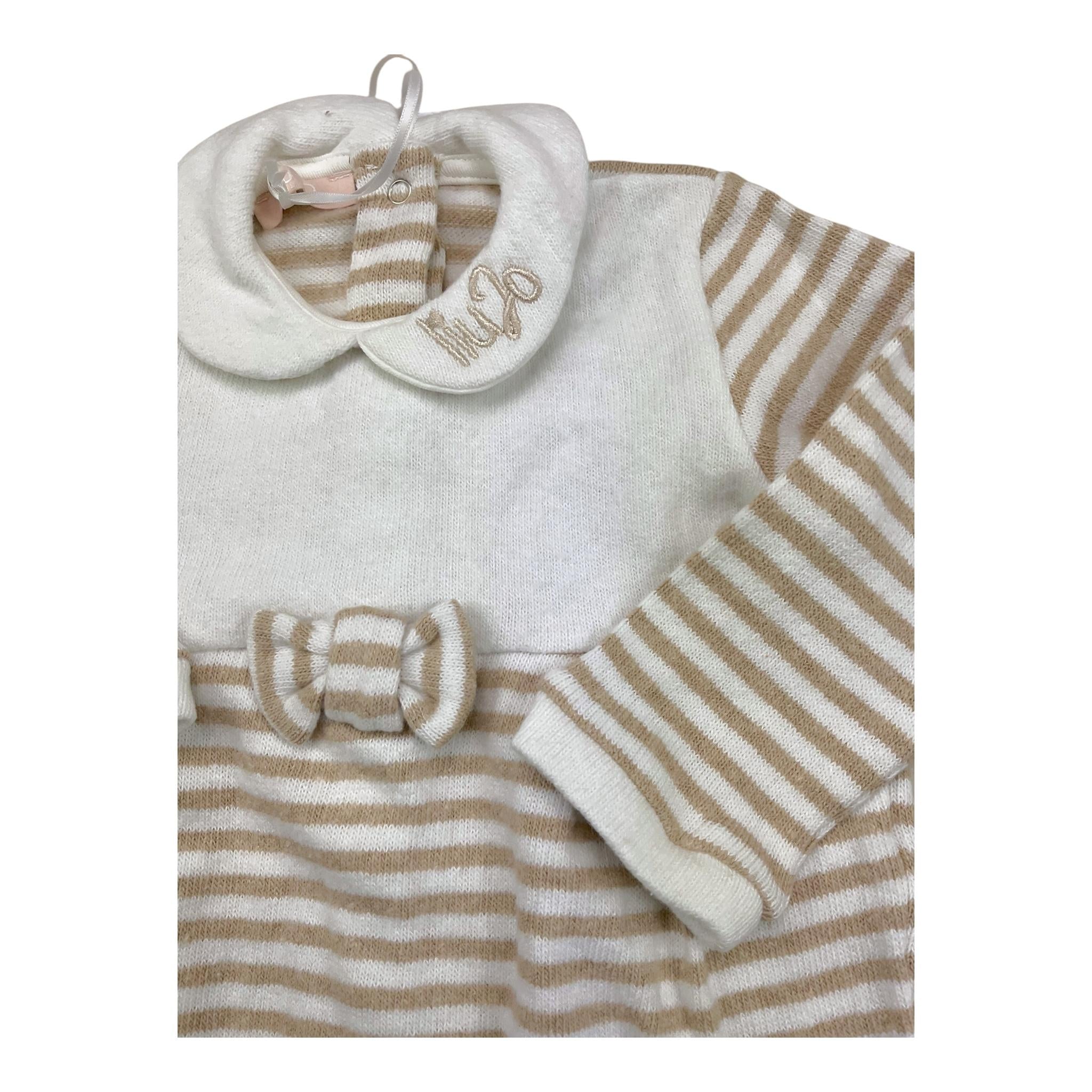 LIU JO set cappello+tutina tinta unita con fantasia a righe Bianco per Neonata KF2174 BIANCO LIU JO 