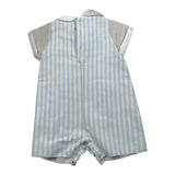 La Stupenderia Pagliaccetto Tricolore con Fantasia A Righe per Neonato TBPG59 BEIGE LA STUPENDERIA 