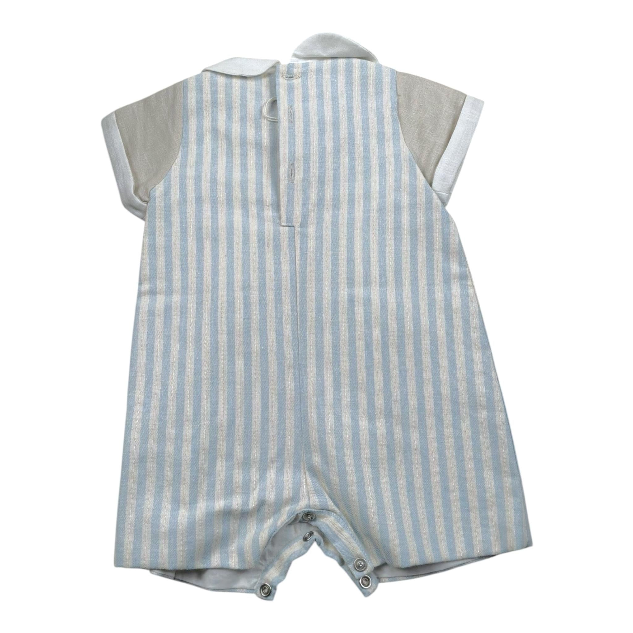 La Stupenderia Pagliaccetto Tricolore con Fantasia A Righe per Neonato TBPG59 BEIGE LA STUPENDERIA 