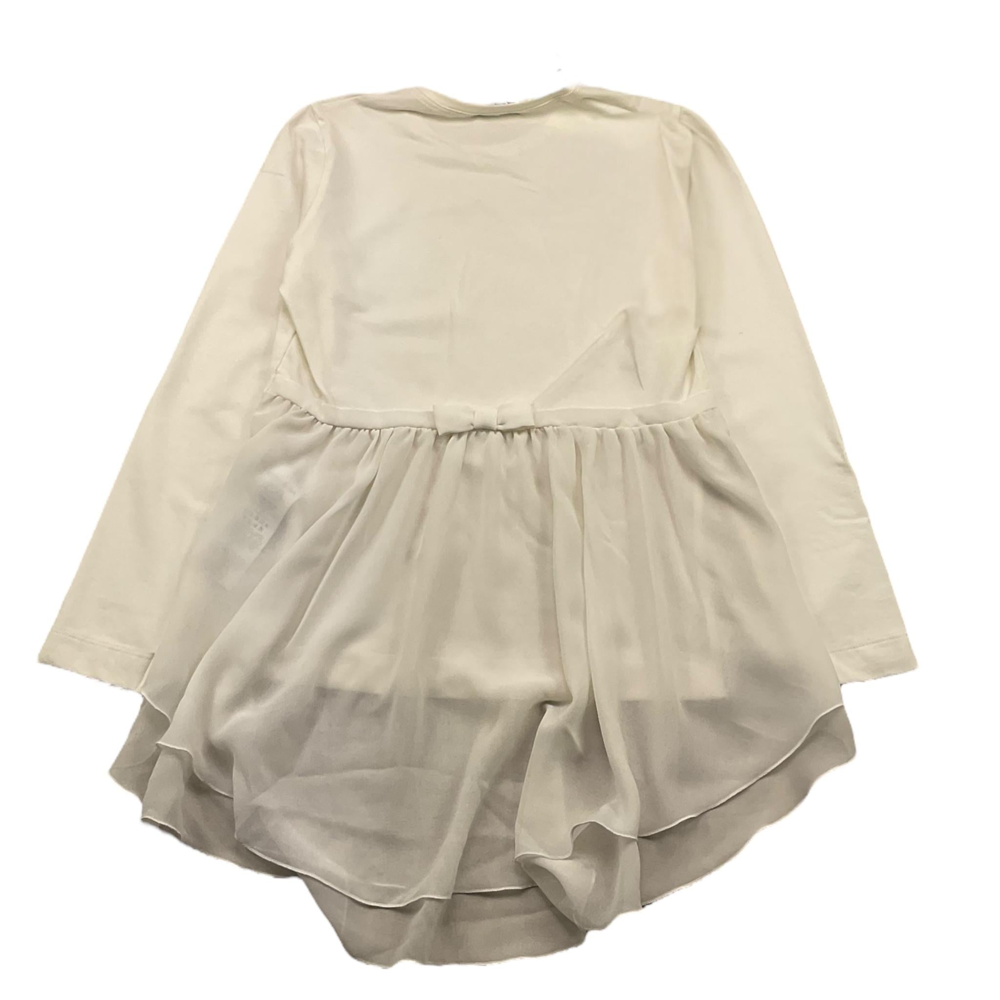 MONNALISA shirt tinta unita con stampa in contrast Panna per Bambina THMNN PANNA MONNALISA 