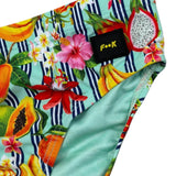 F**K Costume Modello Slip Tinta Unita con Stampa per Bambino FJ25J03SA20X14 VERDE ACQUA F**K 