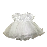 NANAN abito cerimonia mezza manica con tulle  Bianco per Neonata N053 BIANCO NANAN 