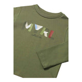 MAYORAL shrit girocollo tinta unita con stampa in contrasto Verde per Neonato 108NXX VERDE MAYORAL 