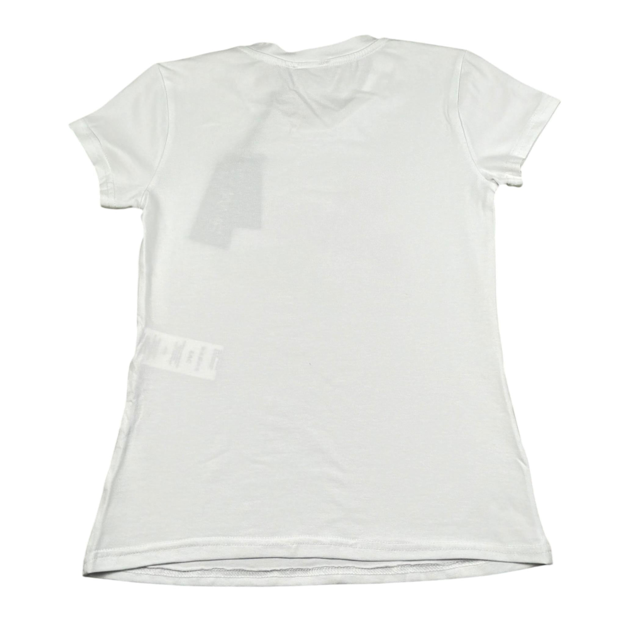 J'Aime' T-Shirt Girocollo tinta unita con Stampa Bianco per Bambina JG407825TS BIANCO J'AIME' 