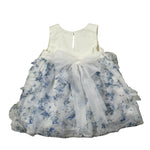 Please Abito Giromanica Tinta Unita Gonna Tulle per Bambina AB2729G73J BIANCO PLEASE 