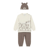 MAYORAL completo 3 pzzi maglia-pantalone-cappello Beige per Bambino 2546 BEIGE MAYORAL 