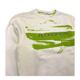 JECKERSON felpa girocollo tinta unita con logo Panna per Bambino J3551 PANNA JECKERSON 