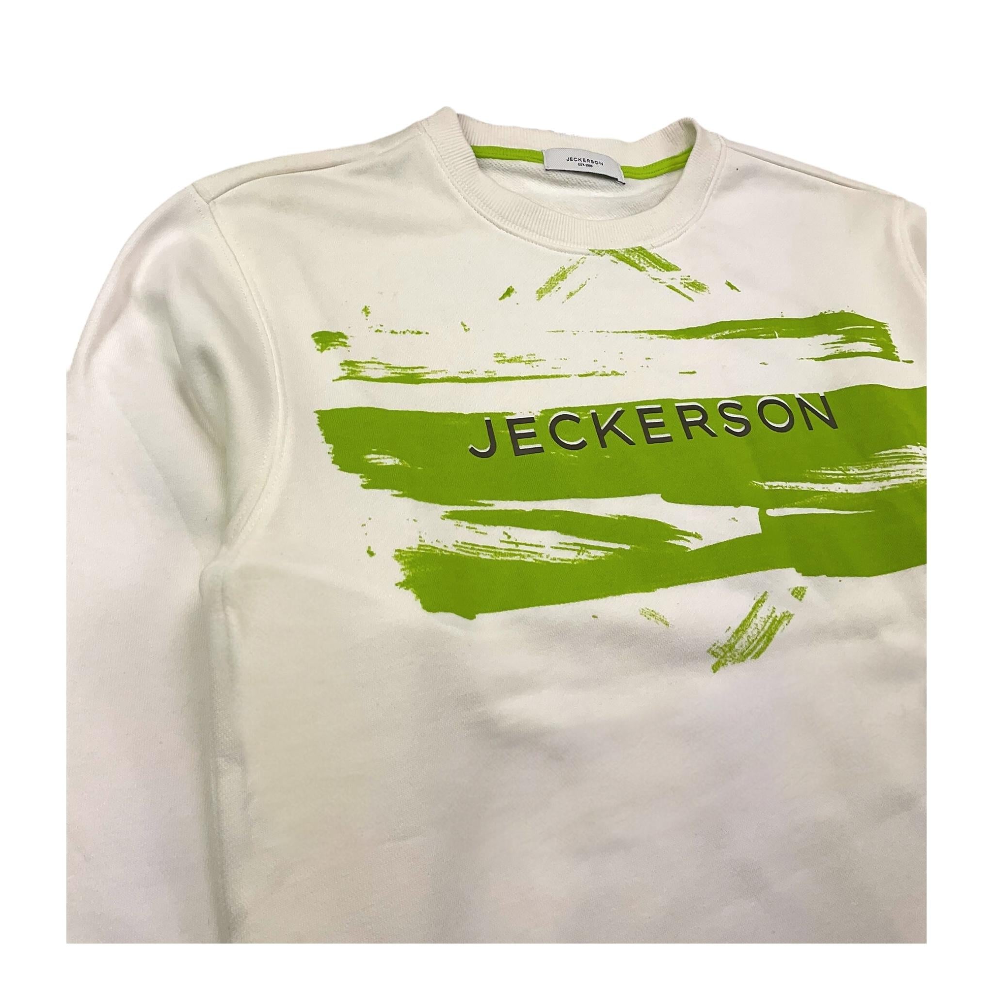 JECKERSON felpa girocollo tinta unita con logo Panna per Bambino J3551 PANNA JECKERSON 