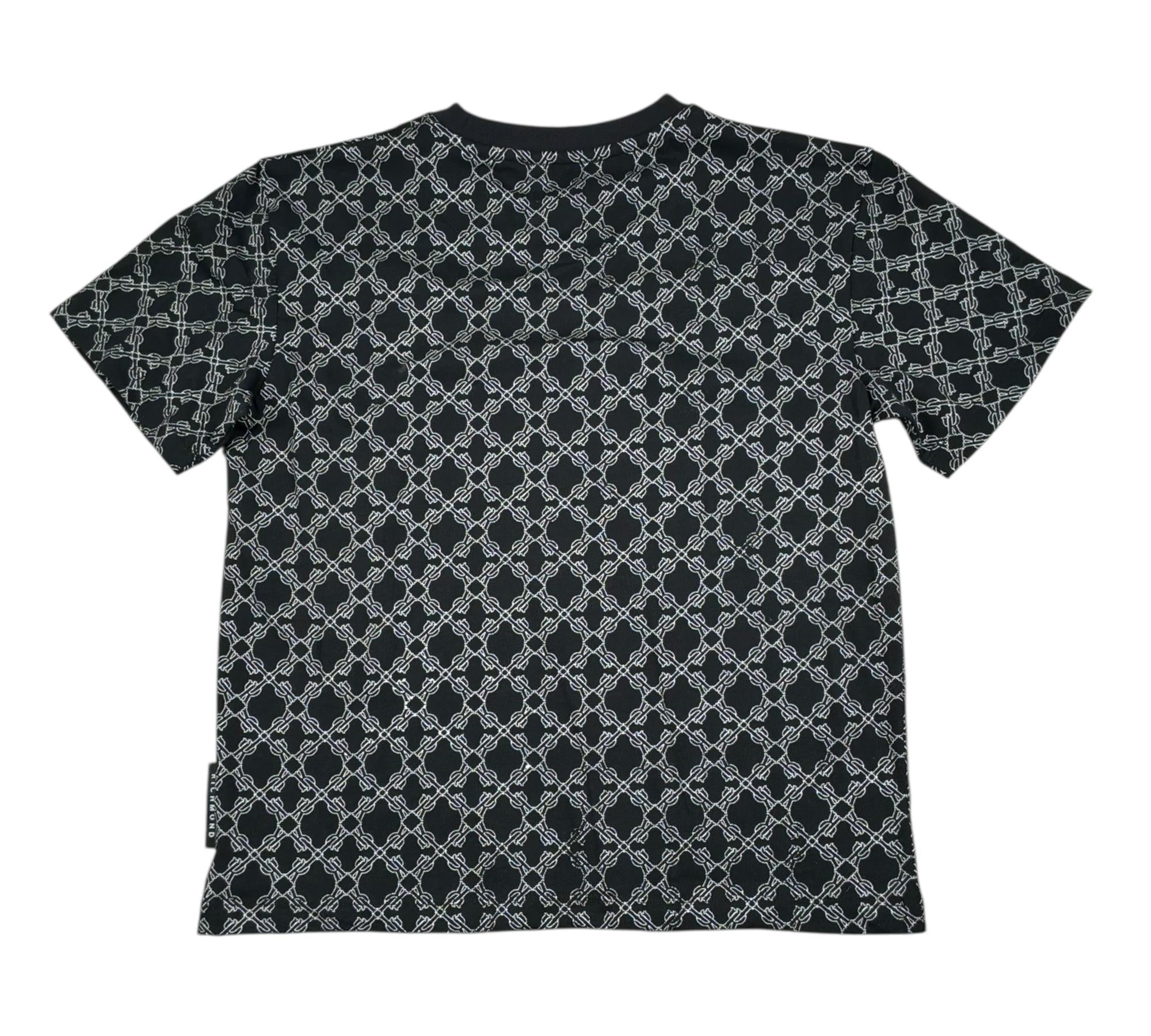 John Richmond T-Shirt Girocollo Tinta Unita per Bambino RBP26076TS NERO JOHN RICHMOND 