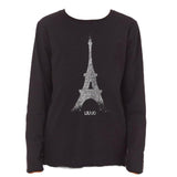 LIU JO shirt girocollo tinta unita con stampa Nero per Bambina GF4156J0088 NERO LIU JO 