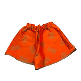 Mariuccia Shorts Solid Color With Elastic Waist Orange For Girls