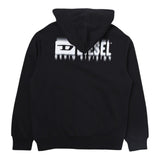 Diesel Felpa Tinta Unita con Zip E Cappuccio per Bambino J02039 NERO DIESEL 