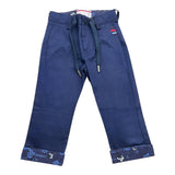 Cesare Paciotti Plain Trousers With Adjustable Waistband Blue For Newborn