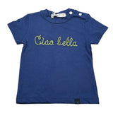 Manuel Ritz T-Shirt tinta unita On Stampa Blu per Neonato MR2656 BLU MANUEL RITZ 