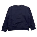 SUN68 felpa chiusa girocollo tinta unita con logo Blu per Bambino F44320 BLU SUN68 