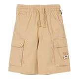 Moschino Bermuda Tinta Unita con Elastico In Vita per Bambino HUQ027 CAMMELLO MOSCHINO 