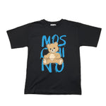 MOSCHINO t-shirt girocollo tinta unita con stampa Nero per Bambino HNM05G NERO MOSCHINO 