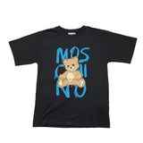 MOSCHINO t-shirt girocollo tinta unita con stampa Nero per Bambino HNM05G NERO MOSCHINO 