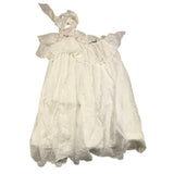 Mimisol Plain Dress With White Openwork Embroidery For Girls