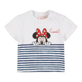 Saint Barth T-Shirt Girocollo Tinta Unita con Stampa Minnie per Neonata ELLYMN BIANCO SAINT BARTH 