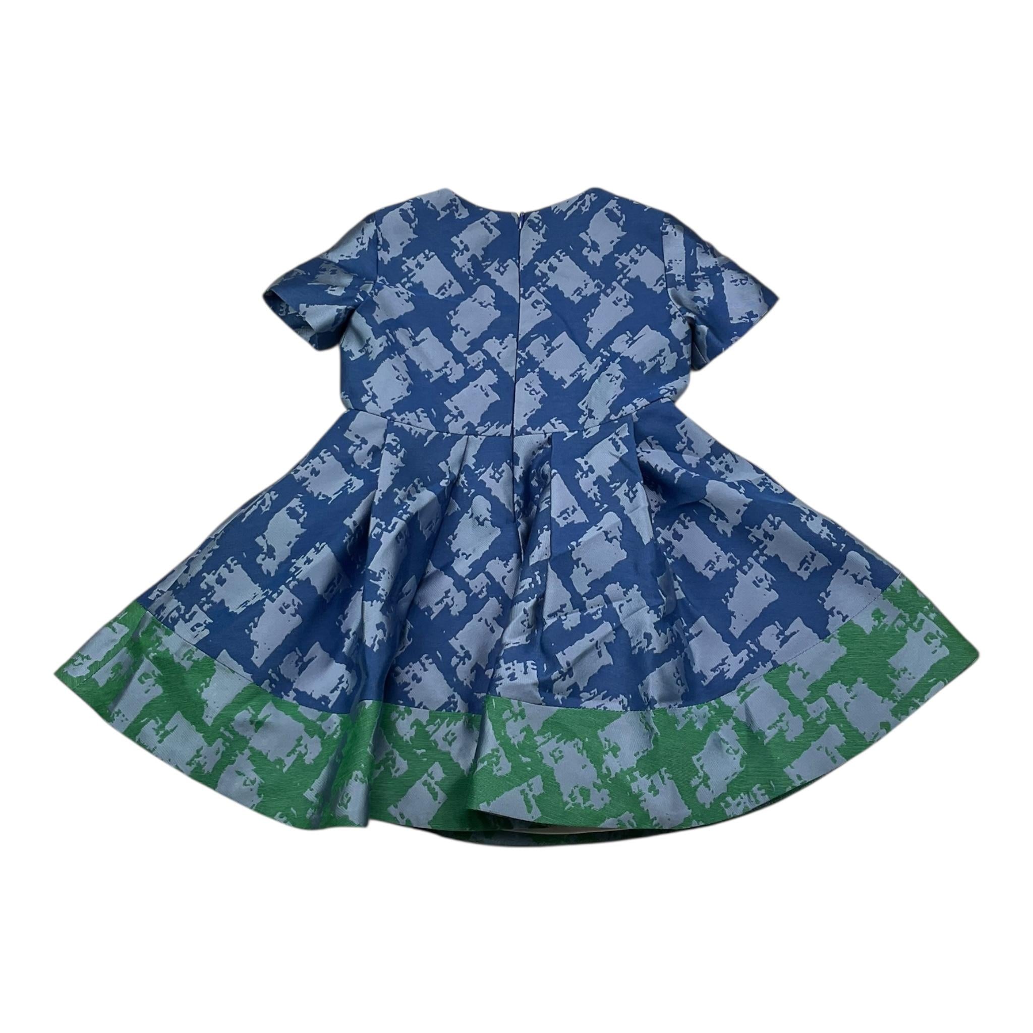 MIMISOL set abito tinta unita con fantasia Azzurro per Bambina MFAB588 AZZURRO MIMISOL 