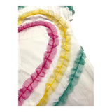 Agatha Ruiz Half Sleeve Dress With White Tulle Applique For Baby Girl