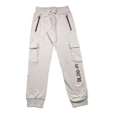 Yours Solid Color Tracksuit Pants With Print White For Boys