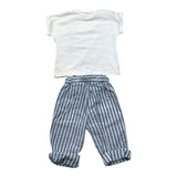 Barcellino Complete T-Shirt-Trousers Two-Tone White/Blue For Newborn