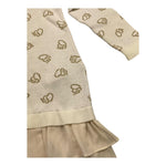 LIU JO abit manica lunga tinta unita con stampe in contrasto Panna per Bambina GF4041J PANNA LIU JO 