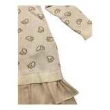 LIU JO abit manica lunga tinta unita con stampe in contrasto Panna per Bambina GF4041J PANNA LIU JO 