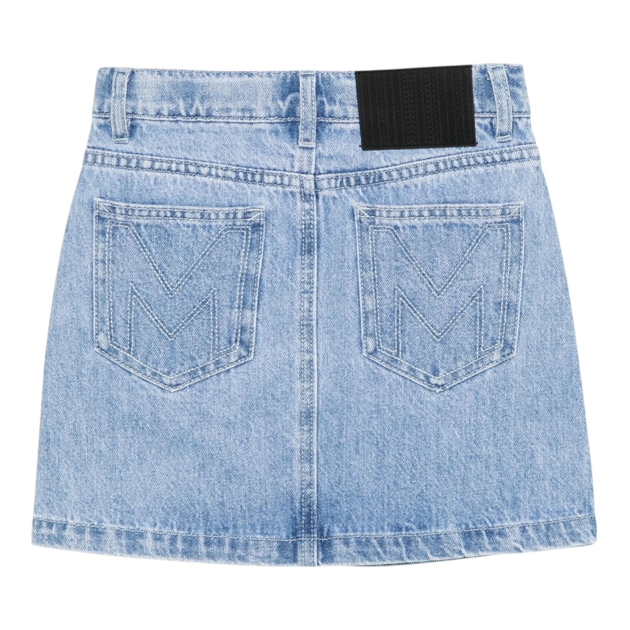 Marc Jacobs Gonna In Denim Tinta Unita con Brillantini per Bambina W60539 AZZURRO MARC JACOBS 