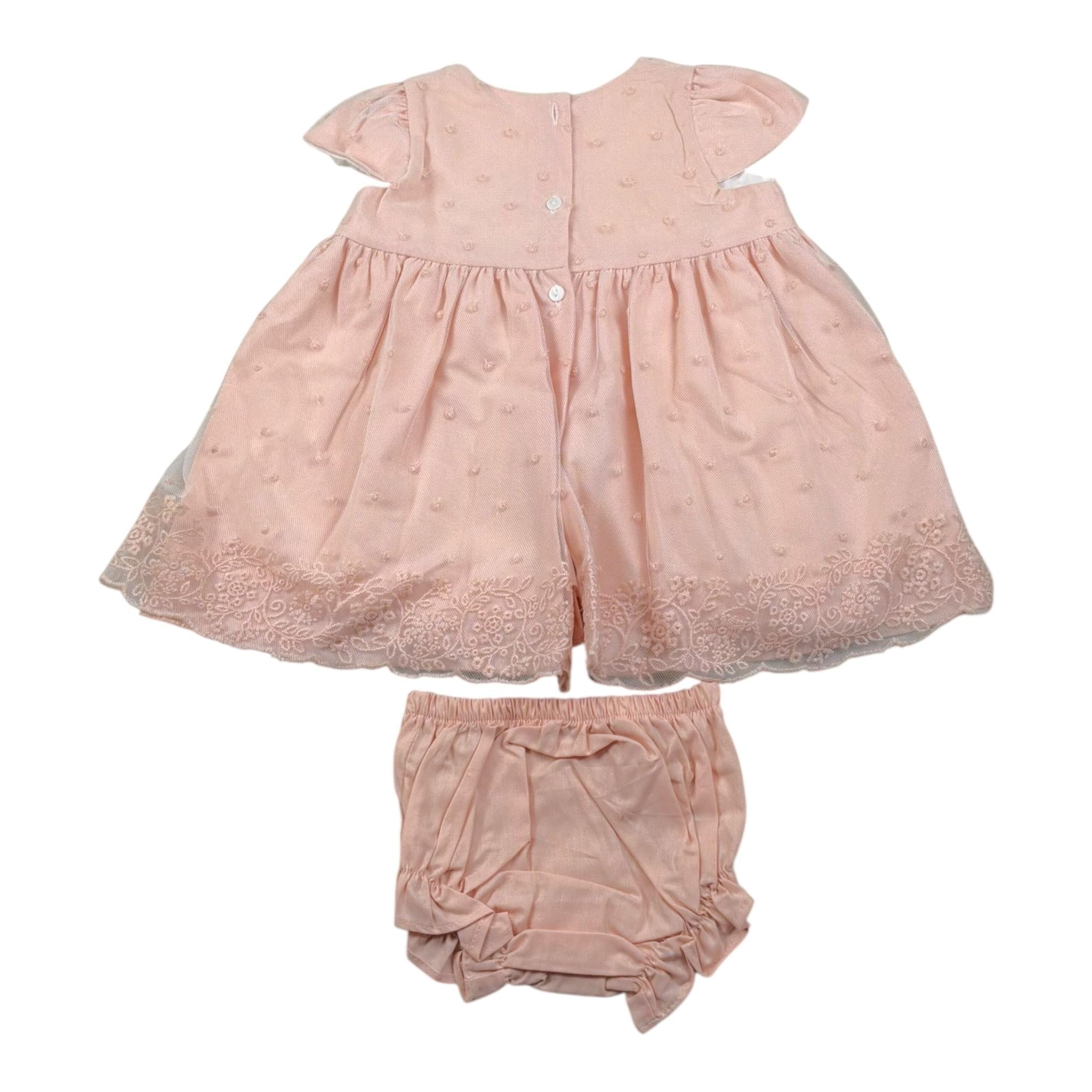 Valentina Bebes Abito Set con Coulotte Tinta Unita per Neonata LOVE11 ROSA VALENTINA BEBES 