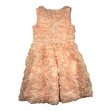 Kocca Solid Color Sleeveless Dress With Pink Appliques For Girls