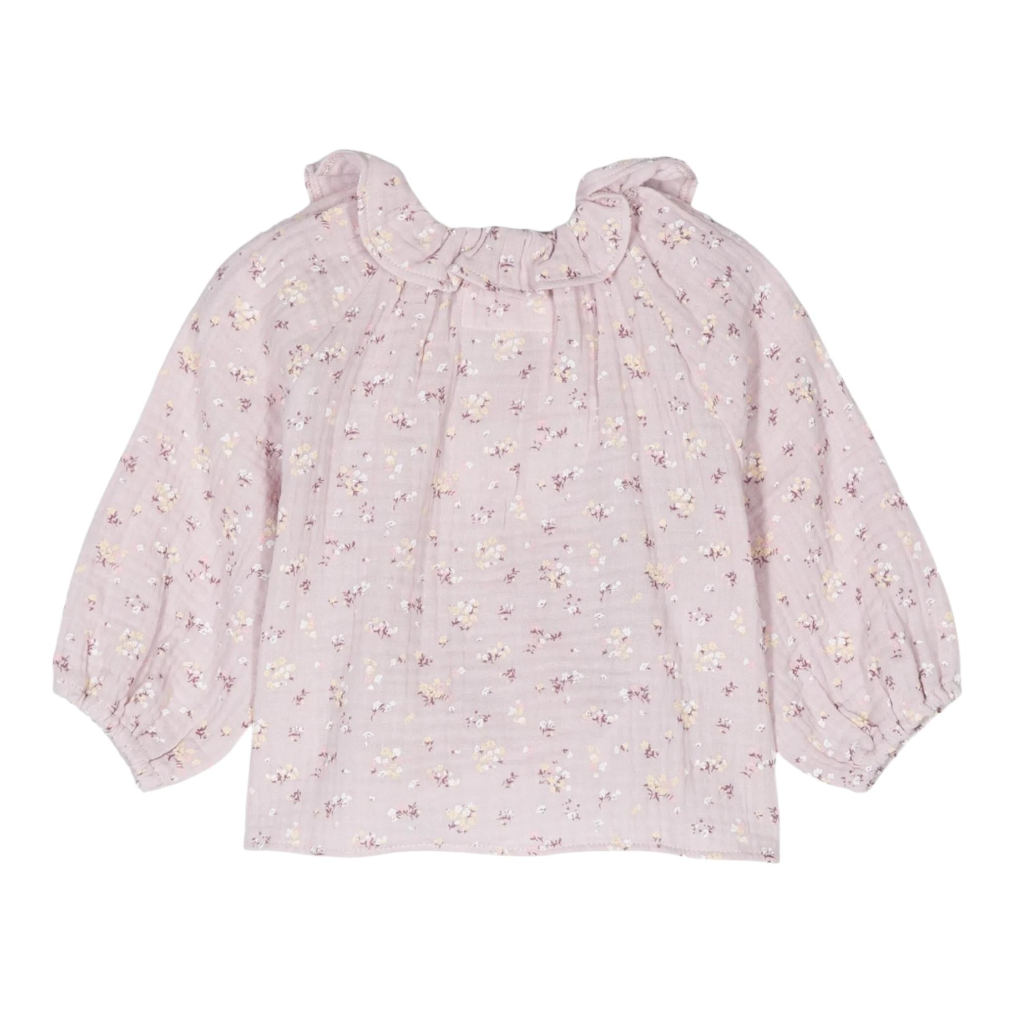 TEDDY E MINOU camicia manical unga tinta unita fantaisa floreale Rosa per Neonata I24CI004C4126 ROSA TEDDY E MINOU 