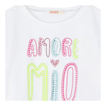 Billieblush T-Shirt Tinta Unita con Brillantini per Bambina U20941 BIANCO BillIEBLUSH 