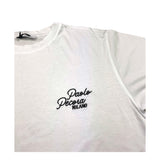 t-shirt girocollo tinta unita con stampa in contrasto PP4048 BIANCO PAOLO PECORA 
