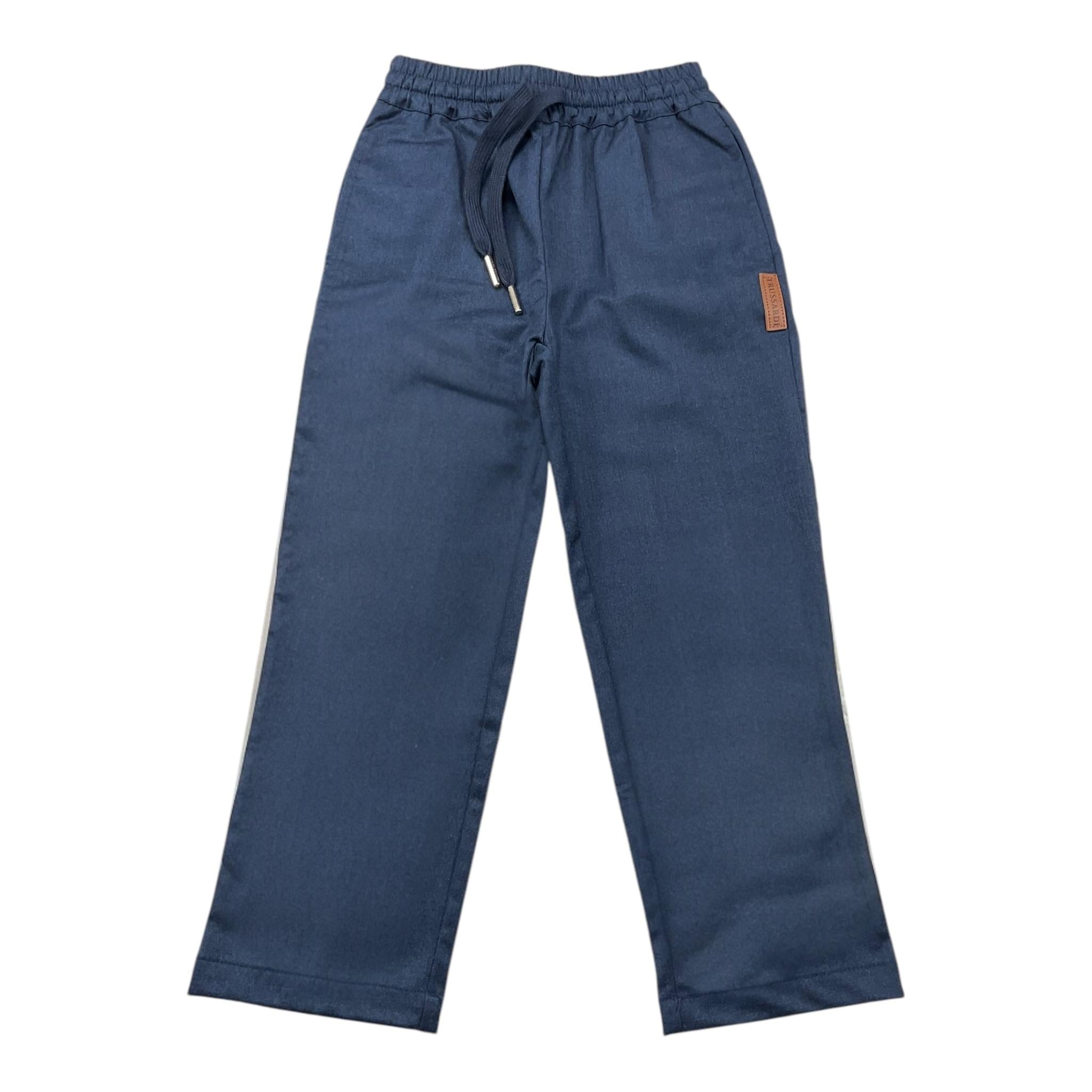 TRUSSARDI pantalone tinta unita con elastico in vita Blu per Bambino TIA24124PAJ BLU TRUSSARDI 