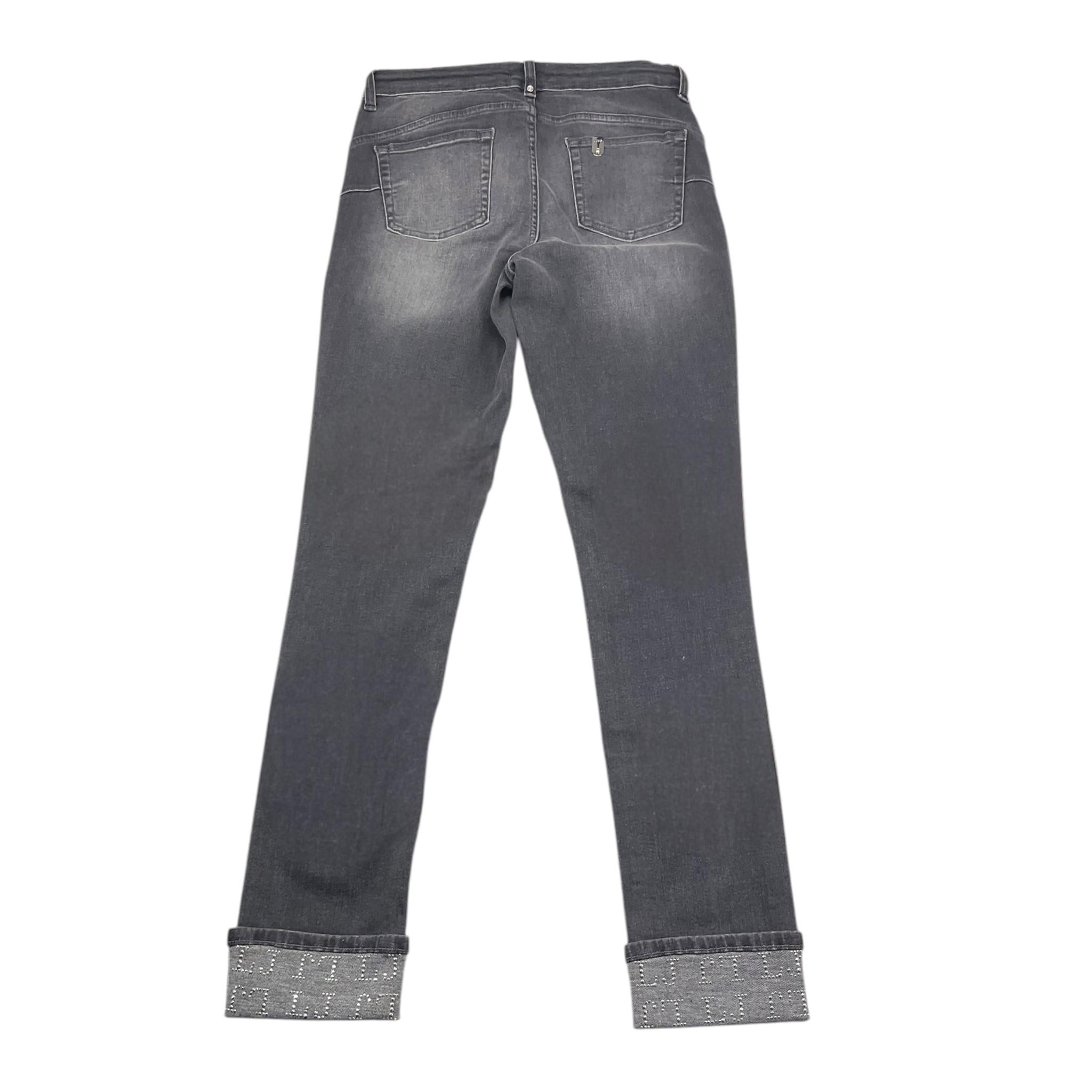 LIU JO jeans tinta unita con applicazione brillantini Nero per Bambina GF4114 NERO LIU JO 