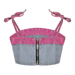 Marc Ellis Top tinta unita In Denim Azzurro per Bambina JMJTP01212 AZZURRO MARC ELLIS 