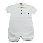 Wedoble Pagliaccetto Mezza Manica Tinta Unita per Neonato V2404305D BIANCO WEDOBLE 