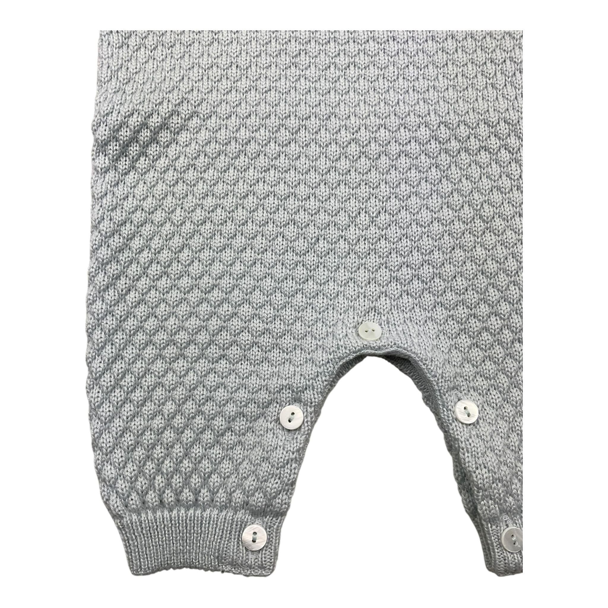 LITTLE BEAR tutina manica lunga tinta unita con colletto in contrasto Azzurro per Neonato 9101 AZZURRO LITTLE BEAR 