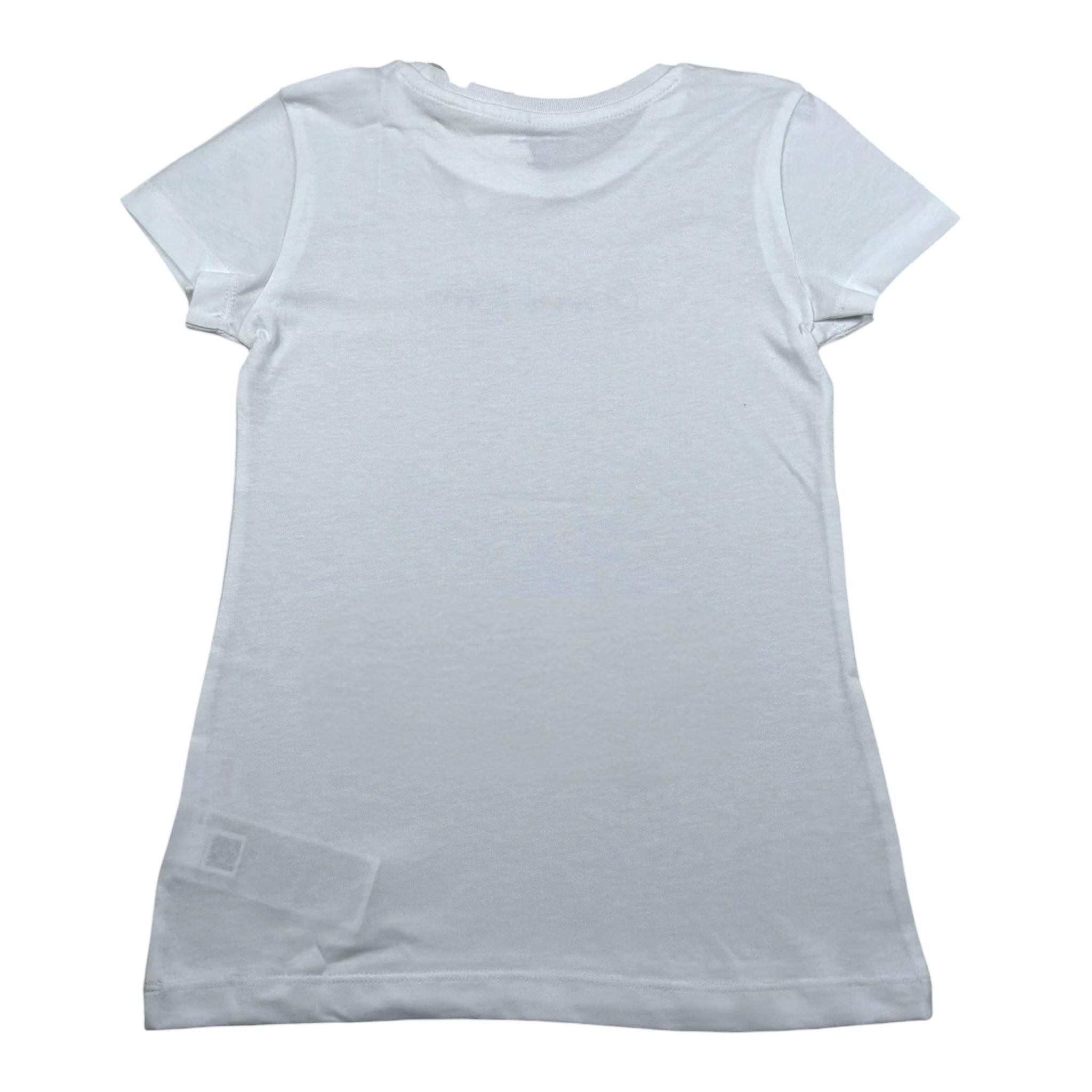 Calvin Klein T-Shirt Girocollo Tinta Unita con Logo per Bambina IG0IG02857 BIANCO CALVIN KLEIN 